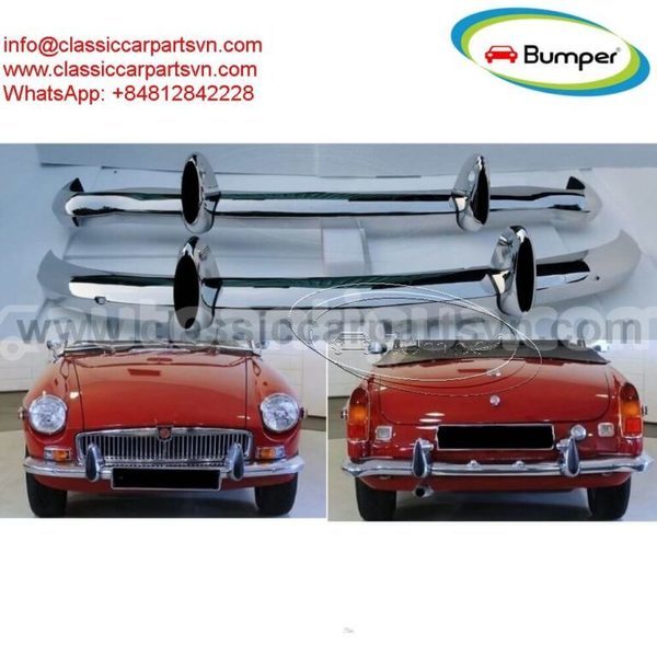 Big with watermark mgb bumpers with rubber on over riders 1